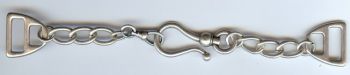 Brushed Antique Silver Chain and Hook Clasp