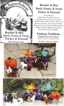 Whimsical Sewing Projects - Rooster & Hen, Duck, Goose & Swan, Turkey and Peacock (Farm Friends Series) Pattern