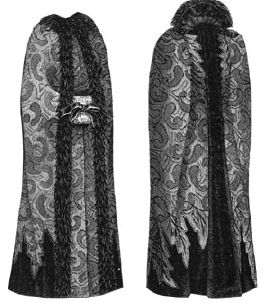 1891 Camel's Hair & Velvet Cloak Pattern