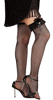 Black Satin Leg Garter with Black Lace - Feather and "Diamond" Accents