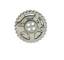 Steampunk Gears Button - Nickel finish - 7/8"