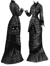 1878 Scotch Plaid Dress Pattern