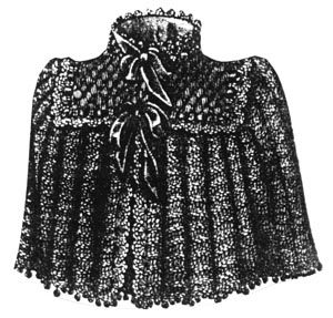 1891 Black Saxony Cape Pattern