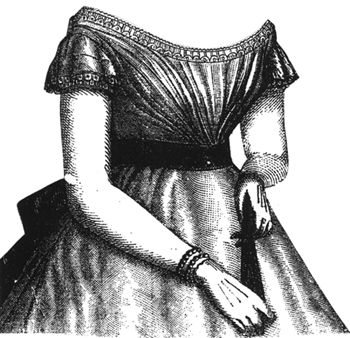 1868 Low-Necked Tucked Muslin Waist Pattern