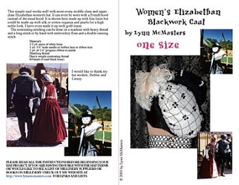 Women's Elizabethan Blackwork Caul