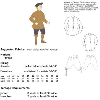 17th Century Scottish Man's Outfit from Quintfall Hill Pattern