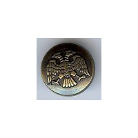 Byzantine Heraldry Antique Brass Finish Double-Headed Eagle Button 3/4" (20mm)
