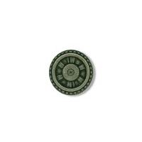 Steampunk Button - Closed Wheel Button - Antique Nickel Finish 7/8"