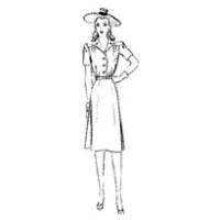 1942 Ladies' and Misses' Button-Front Dress