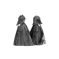 1868 Dress with Mantle & Fichu Pattern