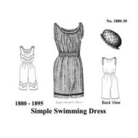 1870 - 1895 Simple Swimming Dress Pattern