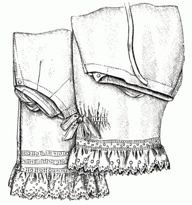 1894 Two Pair Drawers with Side Fastening Pattern by Ageless Patterns