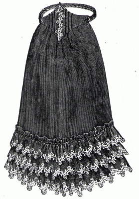 1894 Black Satin Apron Pattern by Ageless Patterns