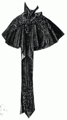 1894 Blue Velvet Cape with Jet Trimming Pattern by Ageless Patterns