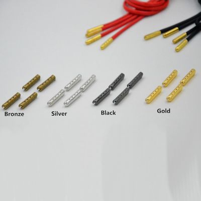 ABAglets - Metal Aglets - Shoelace Tips - Metal Cord Ends - Choice of 4 Colors (Packs of 4)