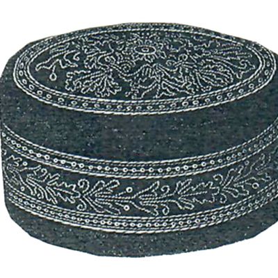 1877 Smoking Cap with Greek Gold Embroidery - Head 22-7/8" Pattern by Ageless Patterns
