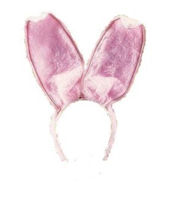 Plush Bunny Ears - Pink Headband by Rubies Costume